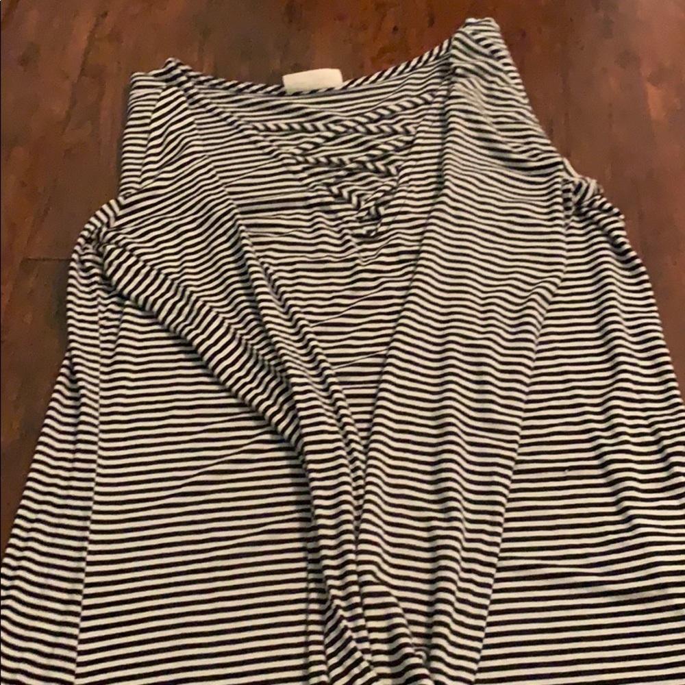 Black and white striped tee